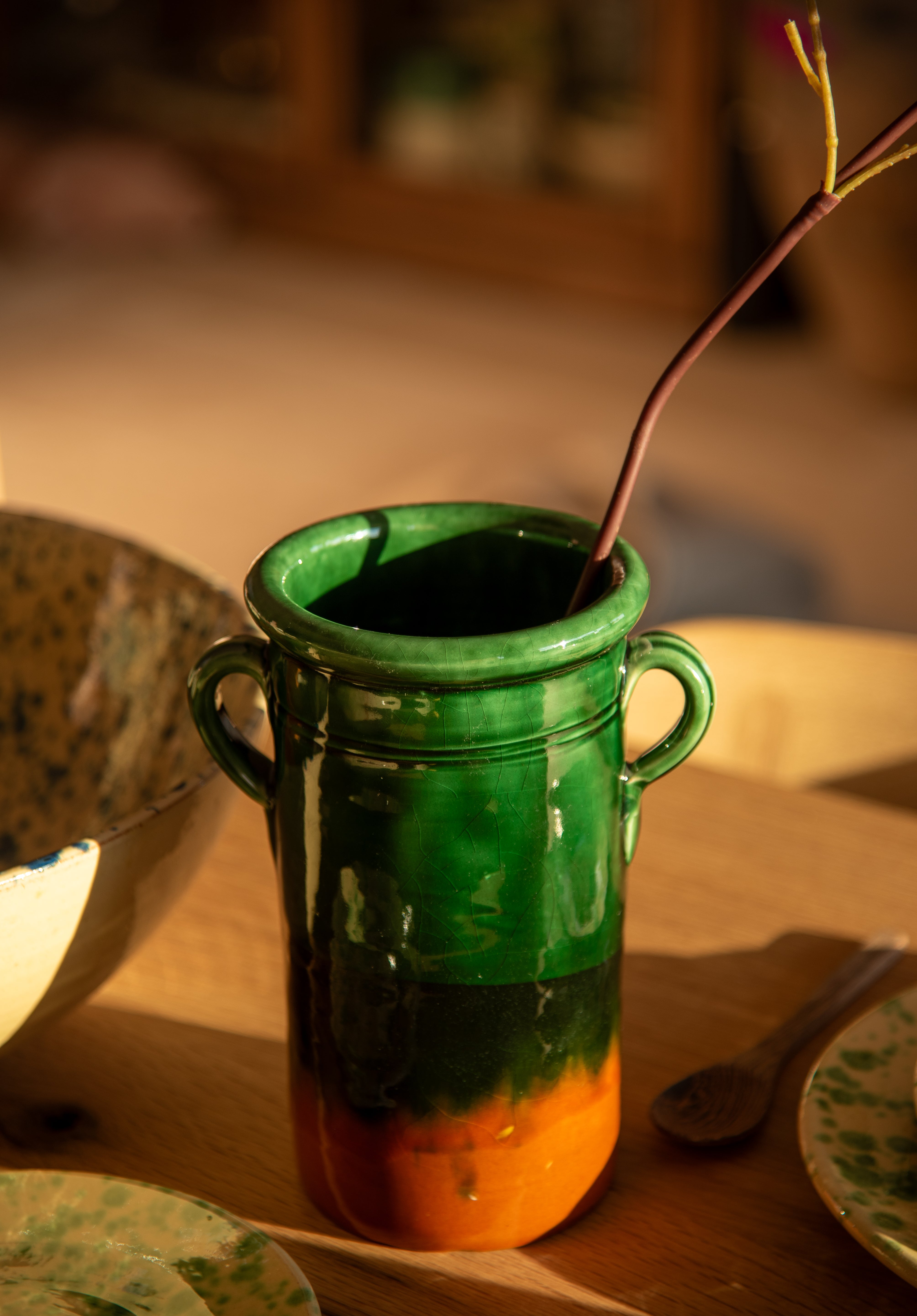 Vase Green/Terracotta